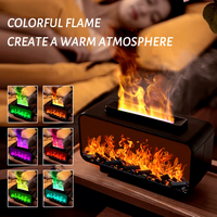 Cheminée simulée en gros, alimentée par USB, capacité de 200 ml, lampe à flamme portable de bureau à 7 couleurs, diffuseur d'arômes pour la décoration de la maison