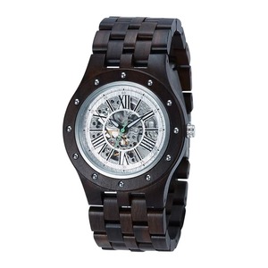 Reloj Mecánico de Madera de Lujo para Hombre, Esqueleto, Ancho de Correa de 24 mm, Automático - Product Image 2