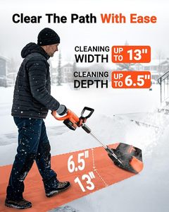 Pelle à neige et souffleur sans fil 24V avec batterie 4.0Ah et plaque directionnelle à poignée avant réglable (chargeur rapide inclus) - Product Image 3