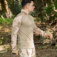 Vêtements de chasse avec support personnalisé, ensembles de combinaisons de combat G2, pantalons cargo pour l'extérieur, t-shirts à manches longues, uniformes tactiques camouflage
