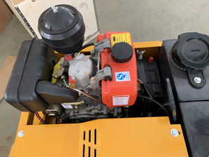 500kg Walk Behind Double Drum Baumaschinen Vibrierende Erdverdichter-Vibrations-Straßen walze mit Kama 178Fse - Product Image 3