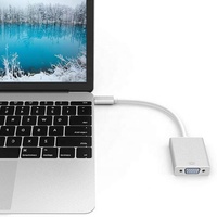 Cable Adaptador USB 3.1 Tipo C Macho a VGA Hembra, Coaxial, Par Trenzado, Blindaje Trenzado de PVC, para Teléfono Móvil, Laptop, Monitor