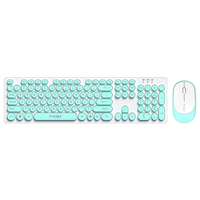 T-wolf TF770 sans fil silencieux mince rond Keycaps clavier souris ensemble 2.4G pleine taille 104 touches 2 en 1 Combos bureau d'affaires ensemble