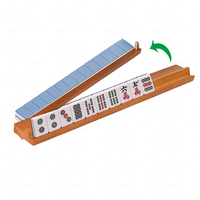 Support magnétique américain en bois pour tuiles de Mahjong avec poussoir et porte-cartes de Mahjong, plateau de 18-20 pouces