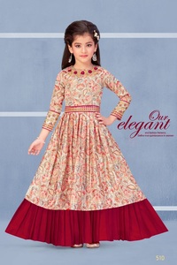 Prix d'usine direct enfants mariage princesse robe filles Sharara Styles Anarkali robe au prix de gros - Product Image 4