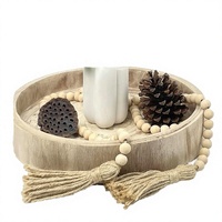 Plateau de table basse rustique en bois de manguier, décoration d'intérieur, plateau multifonctionnel pour mariage et Noël, centre de table décoratif