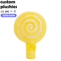Coussin en peluche personnalisé Kawaii en forme de sucette, doux et moelleux, avec nœud décoratif pour canapé et chambre à coucher