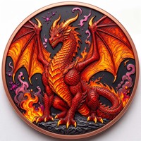 Pièce de monnaie en cuivre pur 999 de 5 oz, série Dragon, version graffiti animalier, couleur UV 3D en relief, édition de collection