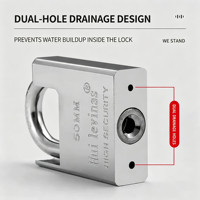 Cadenas demi-enveloppé en fer à ouverture directe, vente directe usine ; Anse carrée enveloppante ; Clé universelle étanche