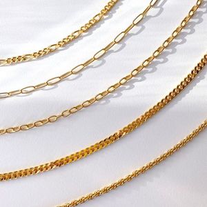 Cadena Cubana, Cadenas de <span class=keywords><strong>Oro</strong></span> de 18 Quilates, Collar de Cadena Cubana, Collar de Perlas de Agua Dulce - Product Image 6