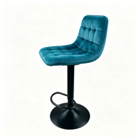 Tabouret de bar moderne en velours capitonné, réglable en hauteur, pivotant, chaise haute de cuisine, siège pivotant, tabourets de salon d'hôtel, chaises de bar