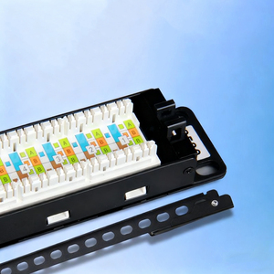 แผงแพทช์ Cat6A UTP 24 พอร์ต 10 กิกะบิตอีเธอร์เน็ต แบบติดตั้งบนแร็ค สำหรับกระจายสัญญาณเครือข่าย - Product Image 2