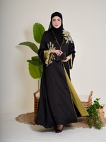 Abaya noire brodée de fleurs, vêtements islamiques modestes pour femmes, robe musulmane de Dubaï, nouvelle robe Abaya turque