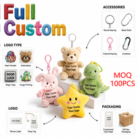 Porte-clés en peluche personnalisé en gros, motif corne de démon, cicatrice de vache, design créatif, mignon, pendentif de sac à dos, décoration de porte-clés, cadeau