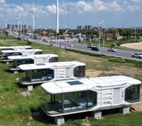 Capsule spatiale multifonctionnelle personnalisable, résistante à la sécheresse du désert, toutes saisons, résistante à la chaleur et au froid, maison-conteneur intelligente, hôtel