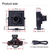 3200 720P 1054 3mm 90 grados HD USB Industrial Mini módulos de cámara con reconocimiento facial Android Vision