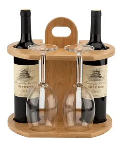 Rak Display Dudukan Botol Anggur Berdiri Bebas, untuk Rumah Dapur Bar Lemari Lemari Kaca Anggur