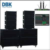 Système de Sonorisation PA Dual avec Enceintes Line Array 10 Pouces et Double Caisson de Basses 18 Pouces