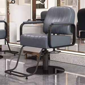 Fauteuil de Barbier Ergonomique Moderne et Durable en Cuir PU Écologique avec Cadre en Acier Inoxydable, Inclinable, Réglable et Rotatif pour Gym et Hôtel - Product Image 4