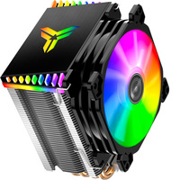 Ventilateur de tour PWM JOYOUS CR1400 pour PC de bureau, éclairage RGB 5V, refroidisseur de processeur à quatre caloducs avec roulement fluide, éclairage Chroma