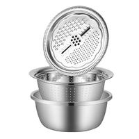 Multifunctionele 3 Stuks Set Mini Raspen Voor Keuken Met Filterdikte Food Grasp Bassin Groentesnijder