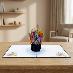 Carte 3D Pop-up Fleurie Personnalisée Tendance en Gros, Faite à la Main, Meilleur Choix, Artisanat en Papier Découpé au Laser, Cadeau Hanoi Thanksgiving - Product Image 2