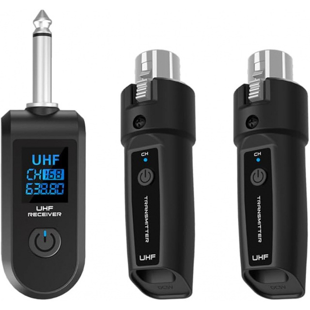 2.4G Wireless Microphone Audio Transmitter and Receiver System Plug-in XLR Adapter Model A6 Made in China