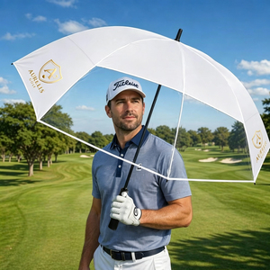 Factory Price High Quality Golf <b>Umbrella</b> with Ergonomic Handle 8 Ribs Strong Frame Customizable Colors for Corporate Promotional - Product Image 1