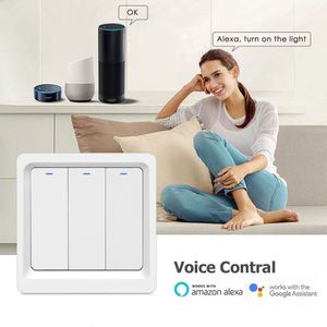 สวิตช์ปุ่มกดอัจฉริยะ 220V ควบคุมด้วยเสียงผ่าน Alexa และ <span class=keywords><strong>Google</strong></span> รองรับ 1 2 3 ปุ่ม เชื่อมต่อ Wifi - Product Image 6