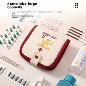 Nouvelles trousses médicales de voyage, sacs de rangement pour maquillage et articles de toilette, grande capacité, Oxford haut de gamme, fermeture éclair étanche - Product Image 4