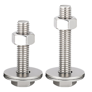 Pernos hexagonales largos de acero inoxidable 304 de alta resistencia, conjuntos de tuercas planas, pernos penetrantes de pared extendidos de grado superior - Product Image 5