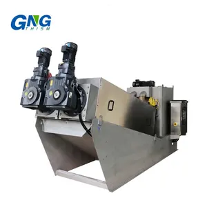 Multi-plate sludge dewatering machine screw press waste water treatment system