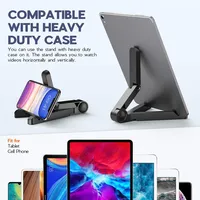 Support de bureau pliable et portable pour téléphone portable et tablette, réglable, multifonctionnel, antidérapant, pour PC