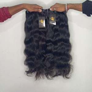 Paquets de cheveux brésiliens bruts tissés à la machine, non traités, vendeur en gros de cheveux humains indiens, paquets de cheveux bruts - Product Image 2