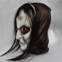 Masque d'Halloween, accessoires de déguisement, masque de zombie réaliste, masque de mascarade à longs cheveux, masque de fantôme d'Halloween, masque effrayant