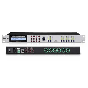 NUOXUN DSP Mikrofon Digital, Mixer Audio Stereo Profesional Input 2 6 Output, Mikrofon Digital