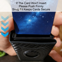 Dompet Pria Tempat Kartu Kredit Rfid untuk Apple Airtag Dompet Koin Tempat Kartu Serat Karbon Dompet Kecil Minimalis untuk Air Tag