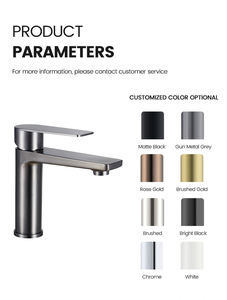 Robinet de <span class=keywords><strong>lavabo</strong></span> de salle de bain moderne SANIVITAL à montage sur pont, en acier inoxydable, mélangeur chaud et froid, robinet de <span class=keywords><strong>lavabo</strong></span> <span class=keywords><strong>pas</strong></span> <span class=keywords><strong>cher</strong></span>, gris - Product Image 3