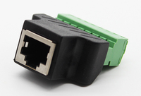 Connexion et connecteurs informatiques RJ45 femelle à borne à vis connecteur 8 broches adaptateur d'extension de câble Ethernet