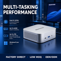 Mini PC haute performance Intel Core I3 12e génération D5 D4 32 Go de RAM 2 To SSD Windows 11 Pro Linux Ordinateur de bureau sans latence Multitâches Ordinateur portable