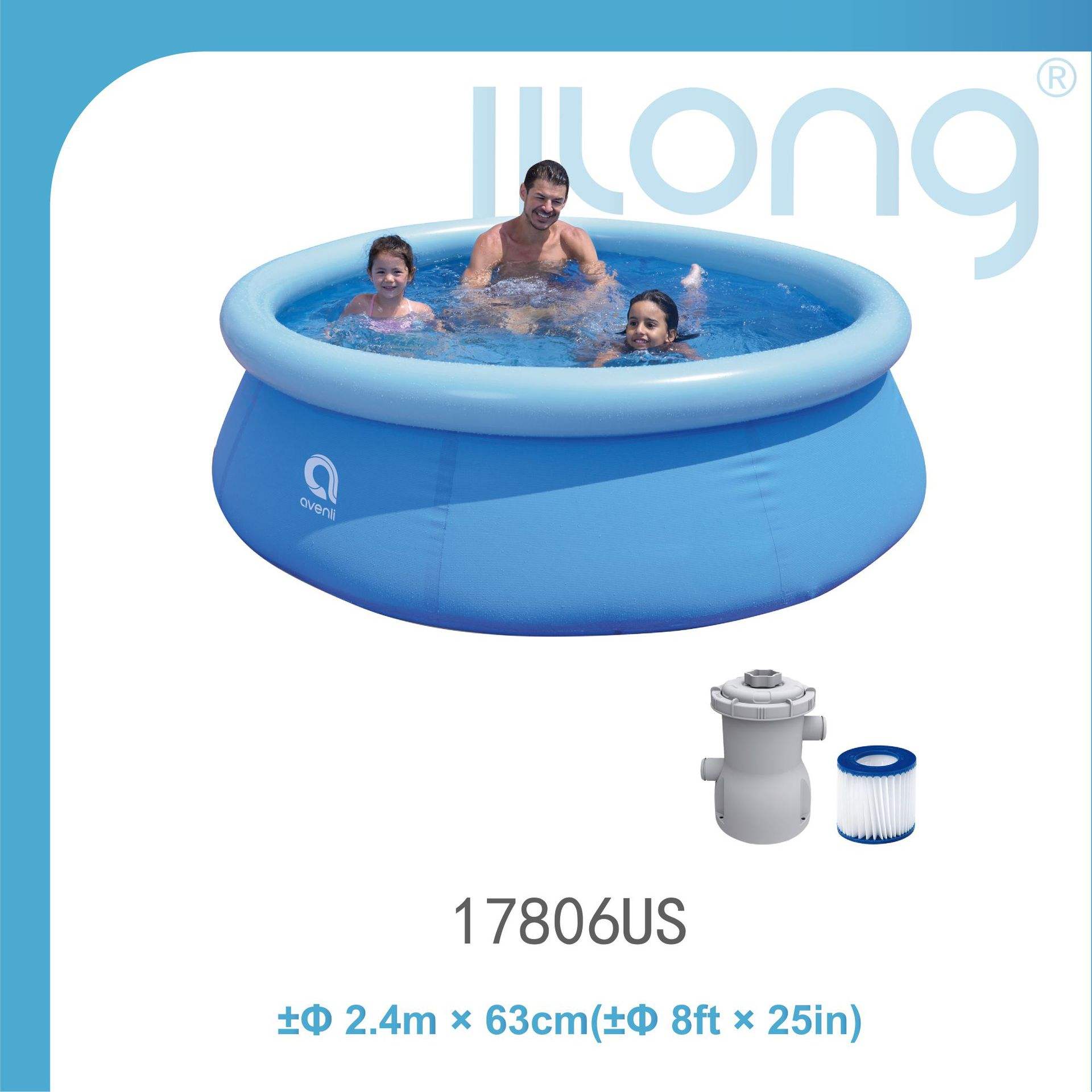 Estándar estadounidense 2,4 m * 63 cm17806EE. UU.