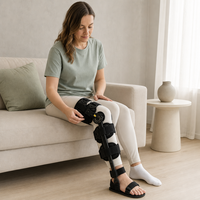 Orthèse genou-cheville-pied (KAFO) à alignement personnalisé, de qualité médicale, attelle de soutien rigide pour la récupération des blessures aux membres inférieurs