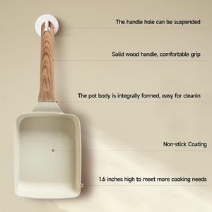 Thiết Kế Cổ Điển Không Dính Die-Cast Nhôm Cảm Ứng Sẵn Sàng Trứng Chiên <span class=keywords><strong>Pan</strong></span> Ăn Sáng Đồ Nấu Nướng Hình Chữ Nhật Đảng Tamagoyaki <span class=keywords><strong>Pan</strong></span> - Product Image 6