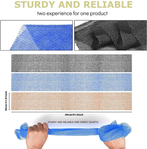 Tùy Chỉnh 3 Miếng Net Dài Phi Tắm Scrubber Tắm Bọt Biển Châu Phi Tắm Tẩy Tế Bào Chết Net Với Nylon - Product Image 3