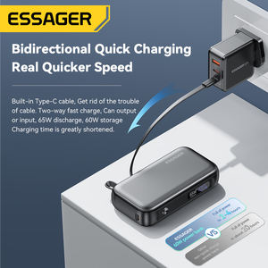 <span class=keywords><strong>Essager</strong></span> 2023 XuNeng Affichage numérique LED 65W Batterie à charge rapide Stockage PD 65W Alimentation mobile 15000mAh Banque d'alimentation pour téléphone portable - Product Image 4