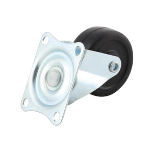 Ruedas de Poliuretano (PU) Ligeras de 70 mm de Diámetro y 44 mm de Ancho con Vástago Roscado Sin Freno para Aplicaciones Escolares e Industriales - Product Image 2