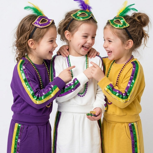 Set di Abbigliamento per Bambine con <span class=keywords><strong>Paillettes</strong></span> per Mardi Gras, Felpa a Maniche Lunghe e <span class=keywords><strong>Gonna</strong></span>, Completo da Festa in 2 Pezzi - Product Image 2