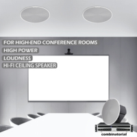 Haut-parleur de plafond BS27-TZ, montage mural, système de haut-parleurs muraux blancs, 60 Watts pour conférence