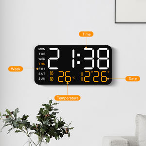 Réveil numérique LED avec lumière colorée, calendrier intelligent, lampe RGB, minuterie, température, charge, pour bureau, table, chevet - Product Image 3