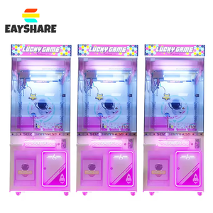 EAYSHARE Lucky Game Crane Machine, machine à monnayeur à lumières clignotantes rose, jeu d'arcade de parc d'attractions pour les 6 ans et plus - Product Image 1